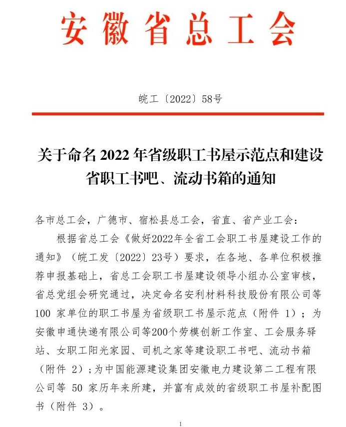 喜报！金皖控股职工书屋获评2022年省级“职工书屋”示范点(图4)